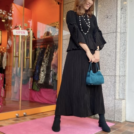 【XS〜3Lサイズ】プリーツセットアップ