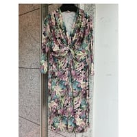 【S〜Lサイズ】フランス製リーフ柄ワンピース