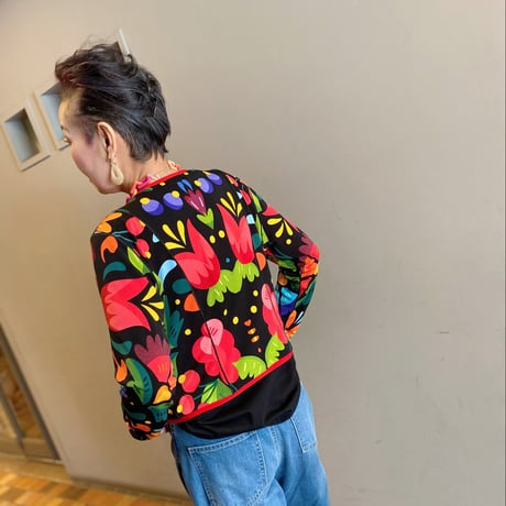 evavarro パイピングノーカラージャケット