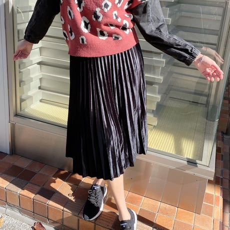 イタリアインポート　ベロアスカート　S-47