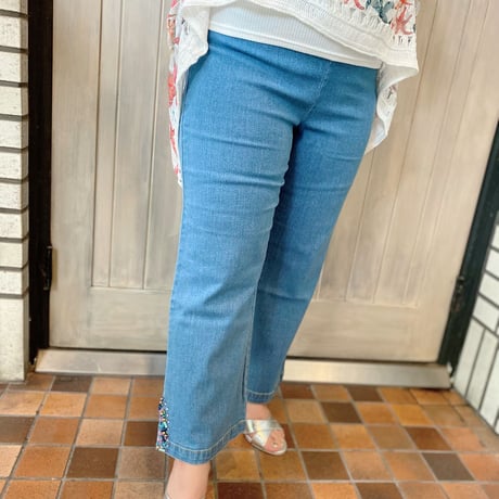 【2XLサイズ】サイドファスナーデニムパンツ