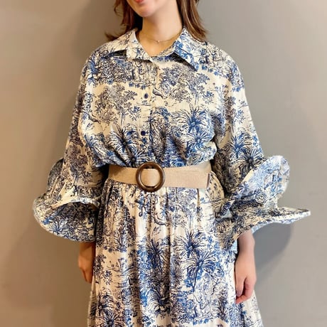 【S〜3Lサイズ】ジュイ柄ワイヤー入りシャツ