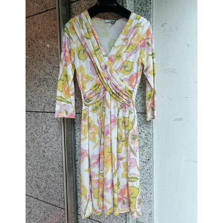 【S〜Lサイズ】フランス製カシュクールクロスワンピース