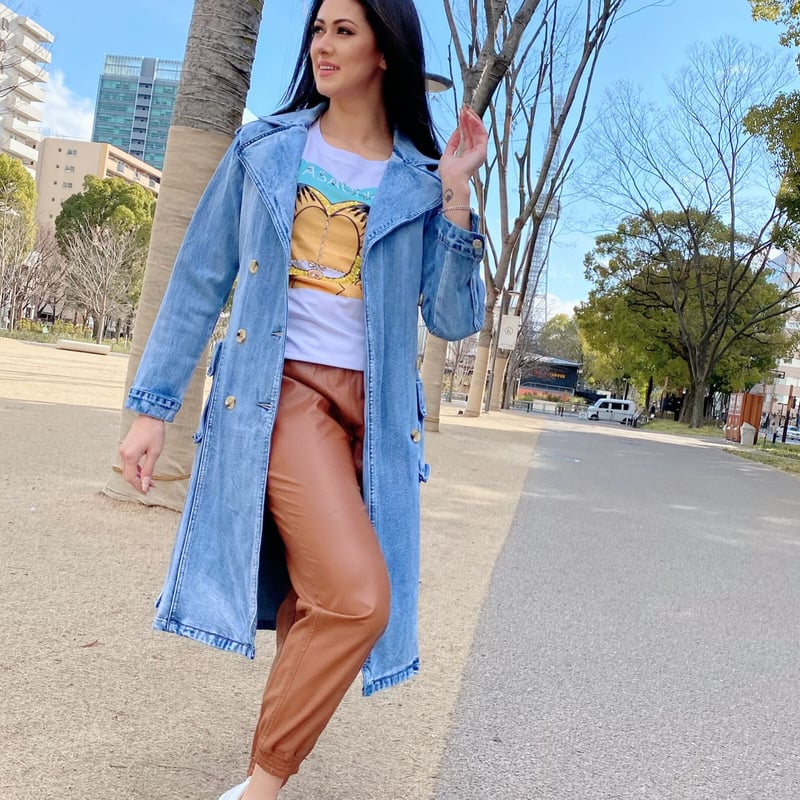 イタリアインポート デニムトレンチコート | aphrodite