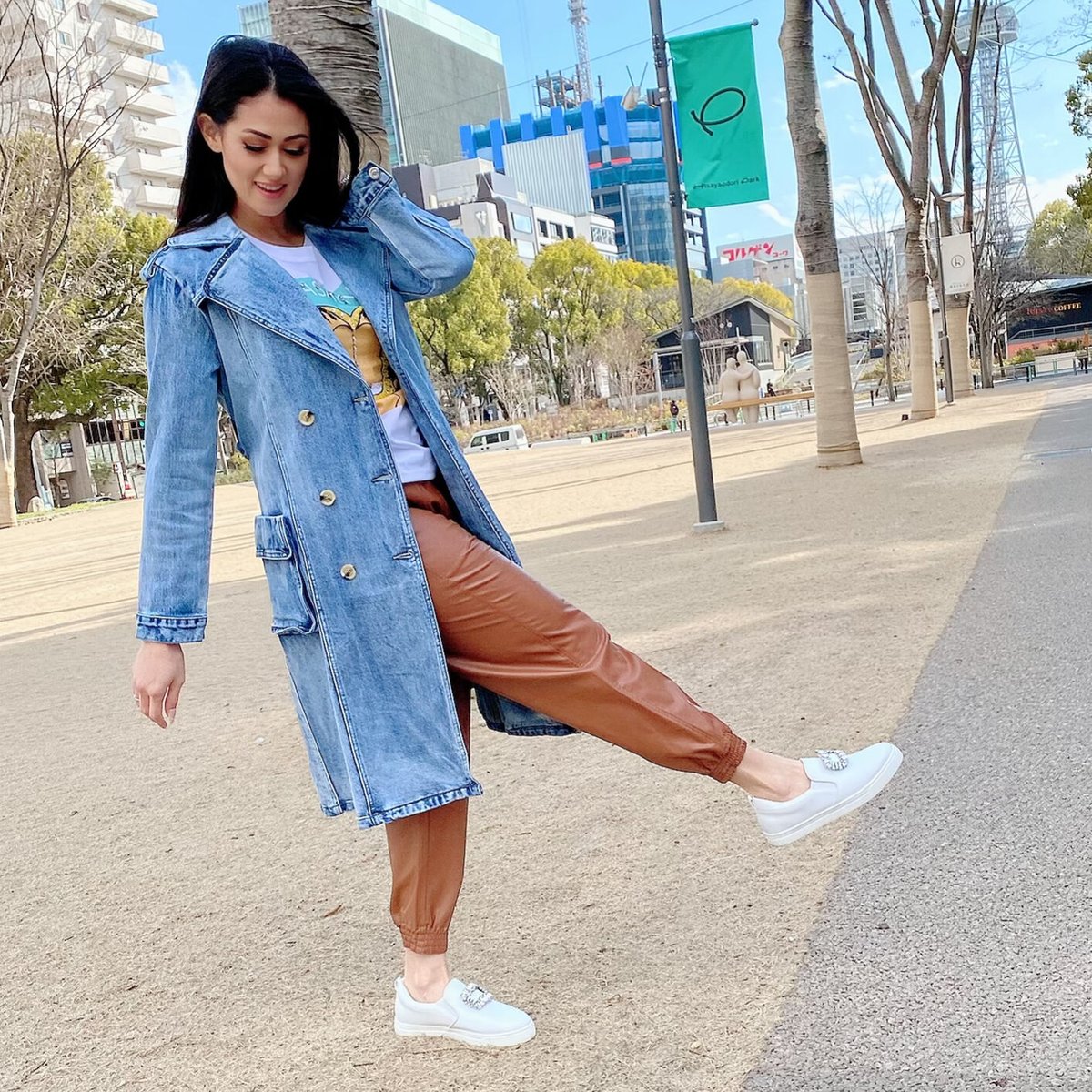 イタリアインポート デニムトレンチコート | aphrodite