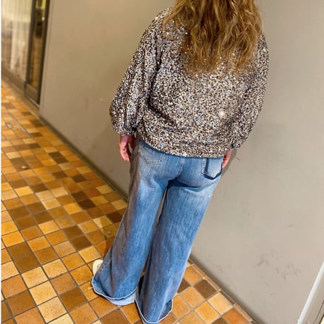 【XS〜XL サイズ】ワイドデニムパンツ