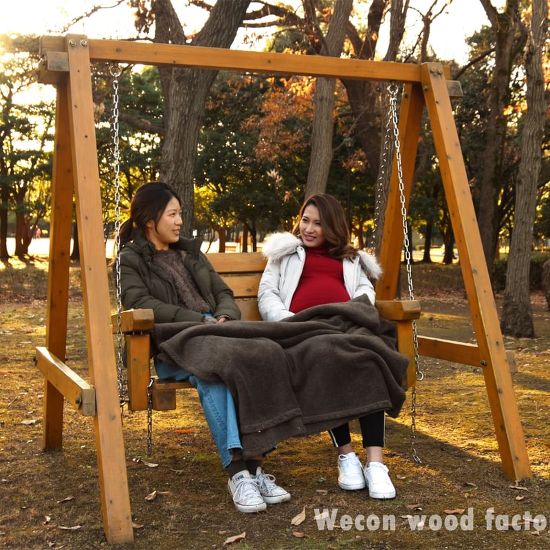 国産ひのき製二人掛けブランコ(色:スプルース) | Wecon wood 国産ひのき製二人掛けブランコ(色:スプルース) | Wecon wood