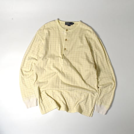 USED "POLO BY RALPH LAUREN" HENRY NECK L/S T-shirt