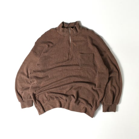 USED "WHITE BIRCH" HALFZIP RIB KNIT