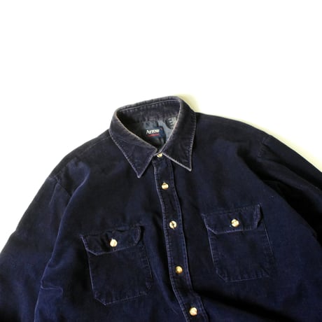 USED 70'S "ARROW SPORTSWEAR" QUILTED CORDUROY L/S SHIRT