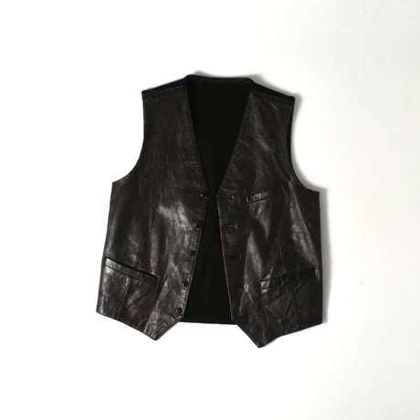 USED "VICTORY THIS IS GENUINE" LEATHER VEST