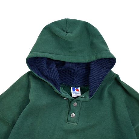 USED "90'S RUSSELL ATHLETIC" HENRY NECK HOODIE