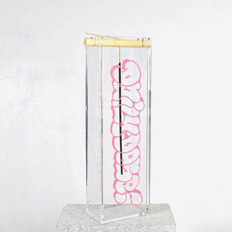 DDQS "BUBBLE LETTER" ACRYLIC INCENSE BURNER "BAD GYAL PINK"