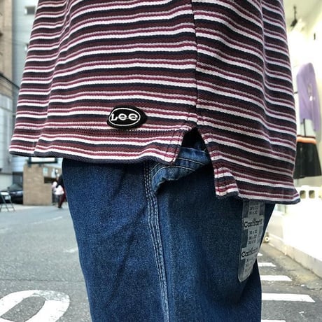 USED "90'S LEE" HENLEY NECK STRIPED SHIRT