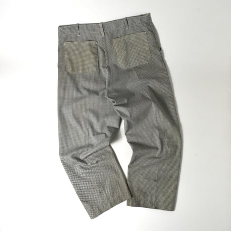USED "BEST" HOUDSTOOTH PATTERN WORK PANTS