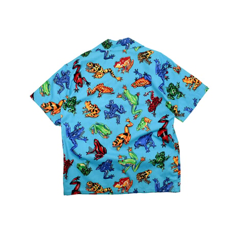 USED "UNKNOWN / FROG" OPEN COLLAR PATTERN SHIRT
