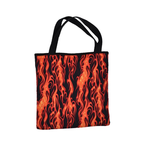 USED UNKNOWN FIRE PATTERN TOTE BAG