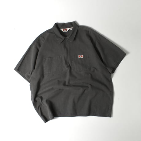 USED 90'S "BEN DAVIS" HALFZIP S/S SHIRT