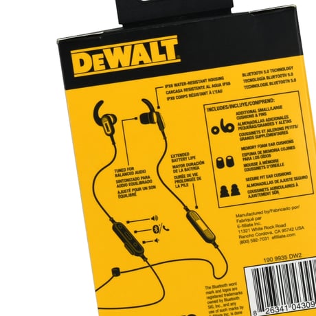 "DEWALT" EARPHONES