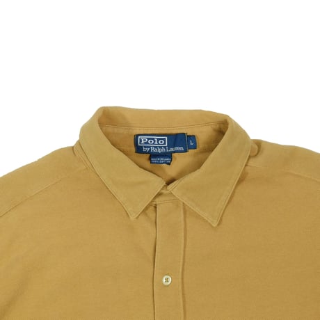 USED "POLO RALPH LAUREN" COTTON PIQUE L/S SHIRT