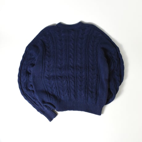USED 90'S "ST JOHN'S BAY" RAMIE COTTON CABLE KNIT