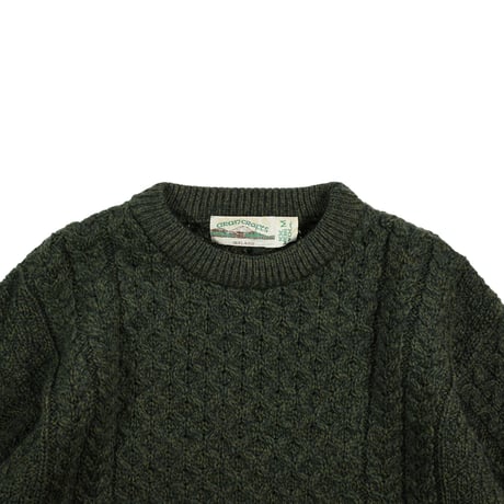 USED "ARAN CRAFTS" ARAN CREW NECK SWEATER
