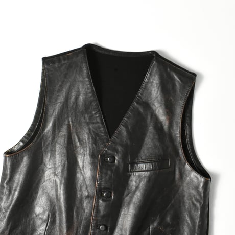 USED "VICTORY THIS IS GENUINE" LEATHER VEST