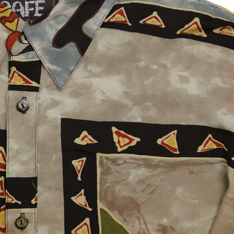 USED AFRICAN PATTERN L/S SHIRT