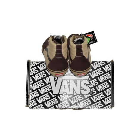 LATE 90's DEADSTOCK VANS "SK8-HI" ESPRESSO / KHAKI HEMP