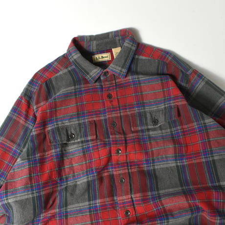 USED 90'S "L.L.BEAN" PLAID L/S SHIRT