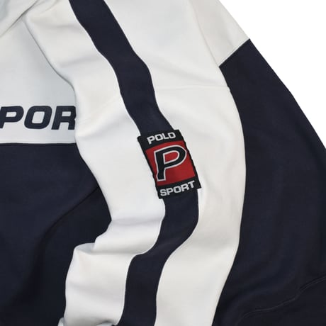 USED 90'S "POLO SPORTS" HALF ZIP SWEAT
