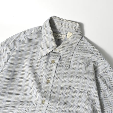 USED 70’S "THAT KNIT by PABLO" PLAID L/S SHIRT