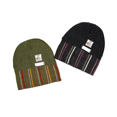 NOROLL "WASHBLE STRIPE BEANIE"