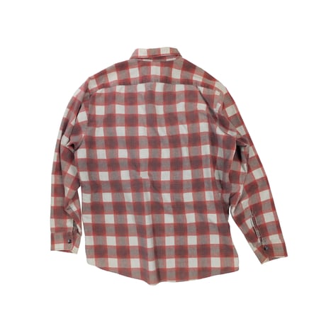70'S "SEARS" CHECK PATTERN PRINT FLANNEL SHIRT
