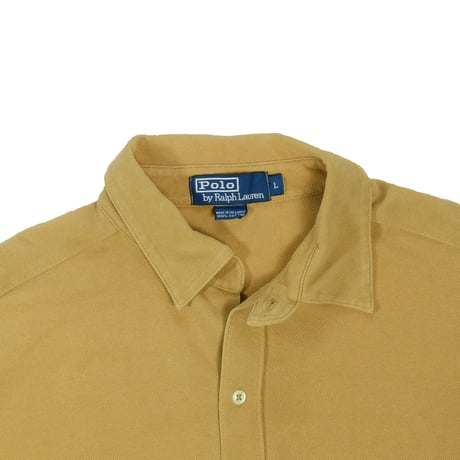 USED "POLO RALPH LAUREN" COTTON PIQUE L/S SHIRT