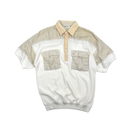 USED 80'S "ALEXXUS EXCLUSIVE" MESH POLO SHIRT