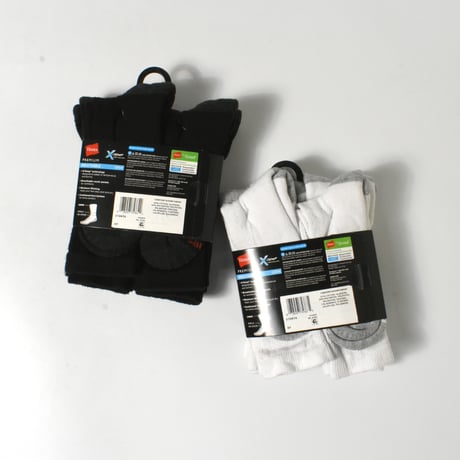 "HANE'S PREMIUM X-TEMP / BREATHABLE" 6P CREW SOCKS
