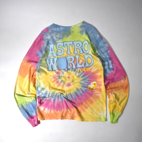 USED "ASTRO WOLD TOUR" TIE-DYE L/S T-SHIRT