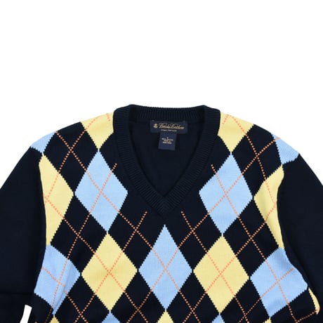 USED "BROOKS BROTHERS" V-NECK COTTON KNIT