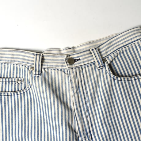 USED 90'S "GOTCHA" STRIPE DENIM PANTS