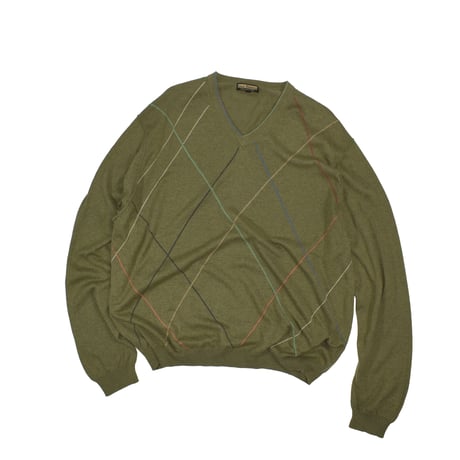 USED "LENOR ROMANO" V-NECK KNIT