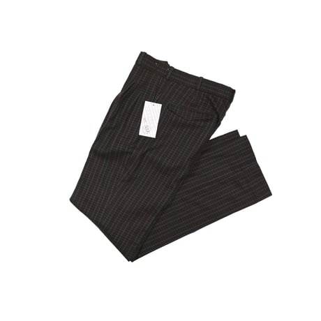 NOS "PASSPORT" PLAID 2-TUCK SLACKS