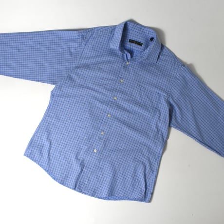 USED 90-00'S "GEOFFREY BEENE" PLAID L/S SHIRT