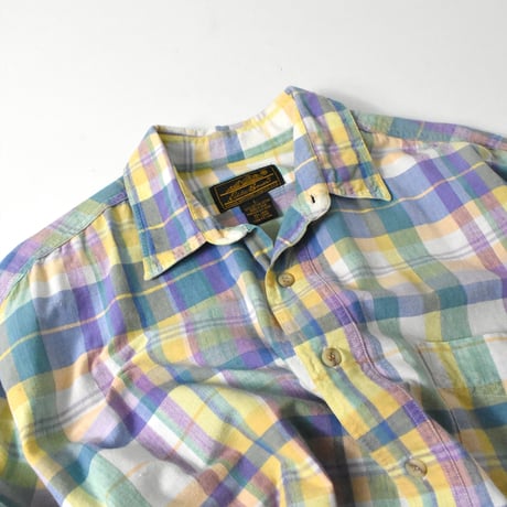 USED 90’S "EDDIE BAUER" PLAID S/S SHIRT