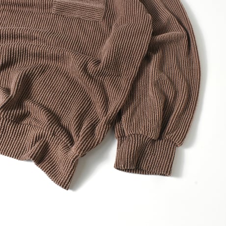 USED "WHITE BIRCH" HALFZIP RIB KNIT