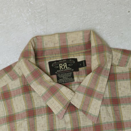 USED RRL CHECK S/S SHIRT