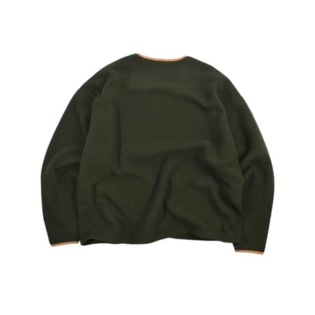 NOROLL "FLEECE V NECK SWEATER"