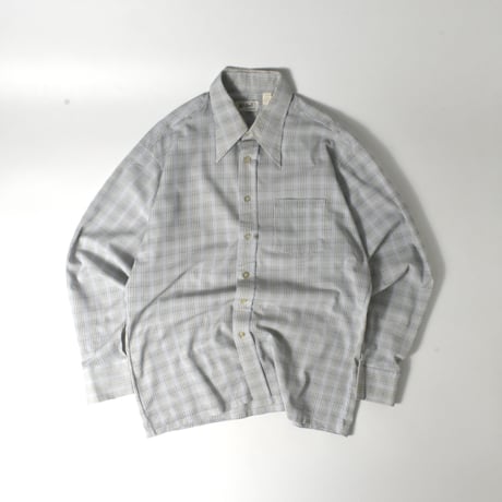 USED 70’S "THAT KNIT by PABLO" PLAID L/S SHIRT