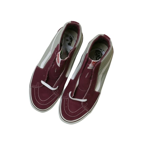 LATE 90'S DEAD STOCK VANS "SK8-HI" MAROON / ICE GREY