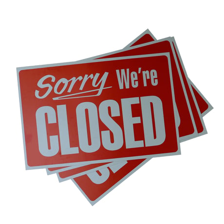 OPEN / CLOSED / NO SMOKING WALL SIGN